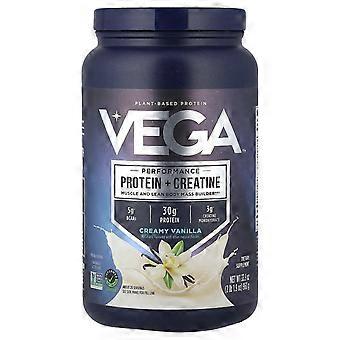 Vega, Plant-Based Performance Protein + Creatine, Creamy Vanilla, 2 lb 1.9 oz (960 g)