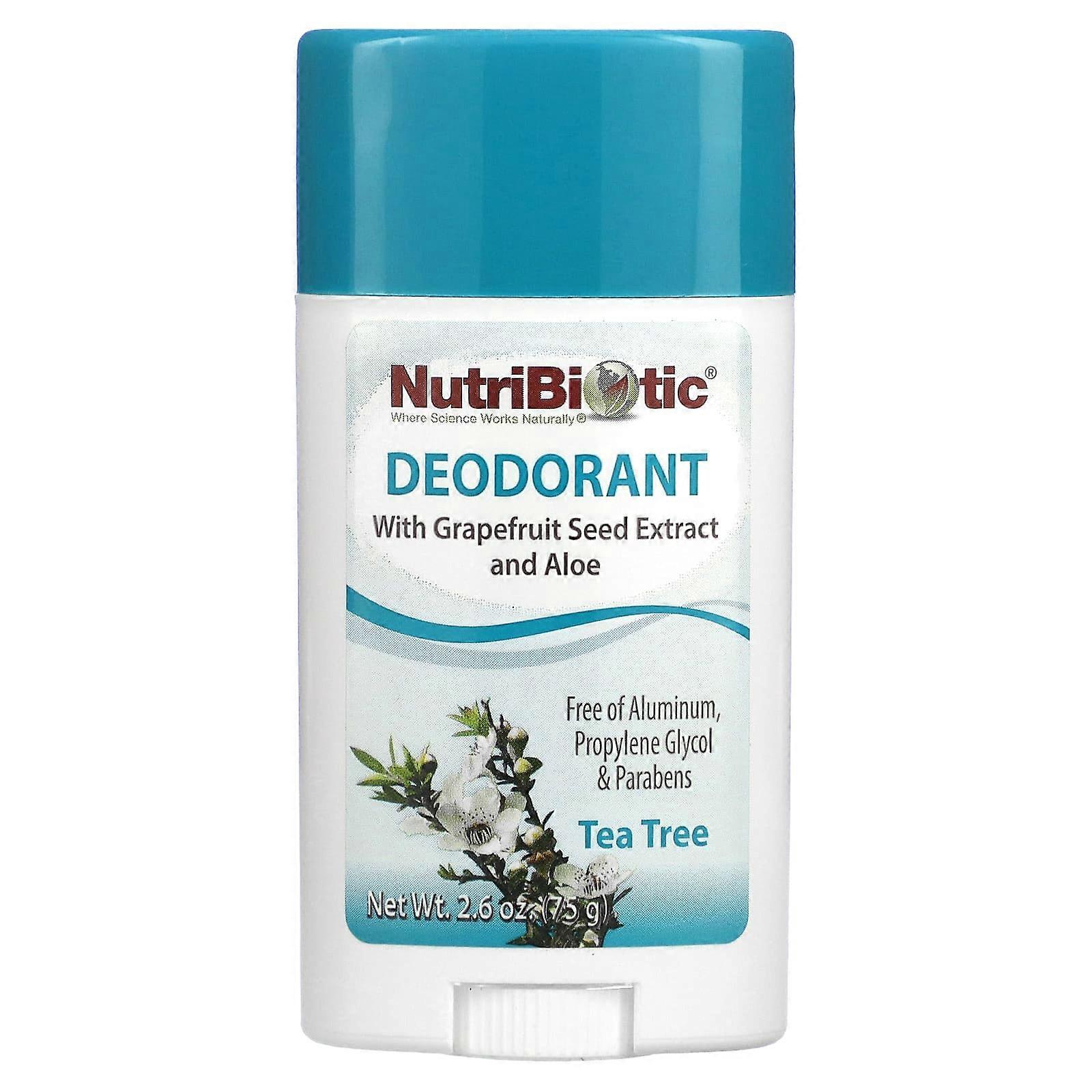NutriBiotic, Deodorant, Tea Tree, 2.6 oz (75 g), 3-Pack