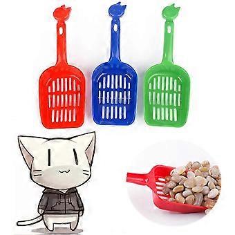 Pet Litter Scoop Plastic Cat Litter Box Poop Scoop for 3Pcs Use