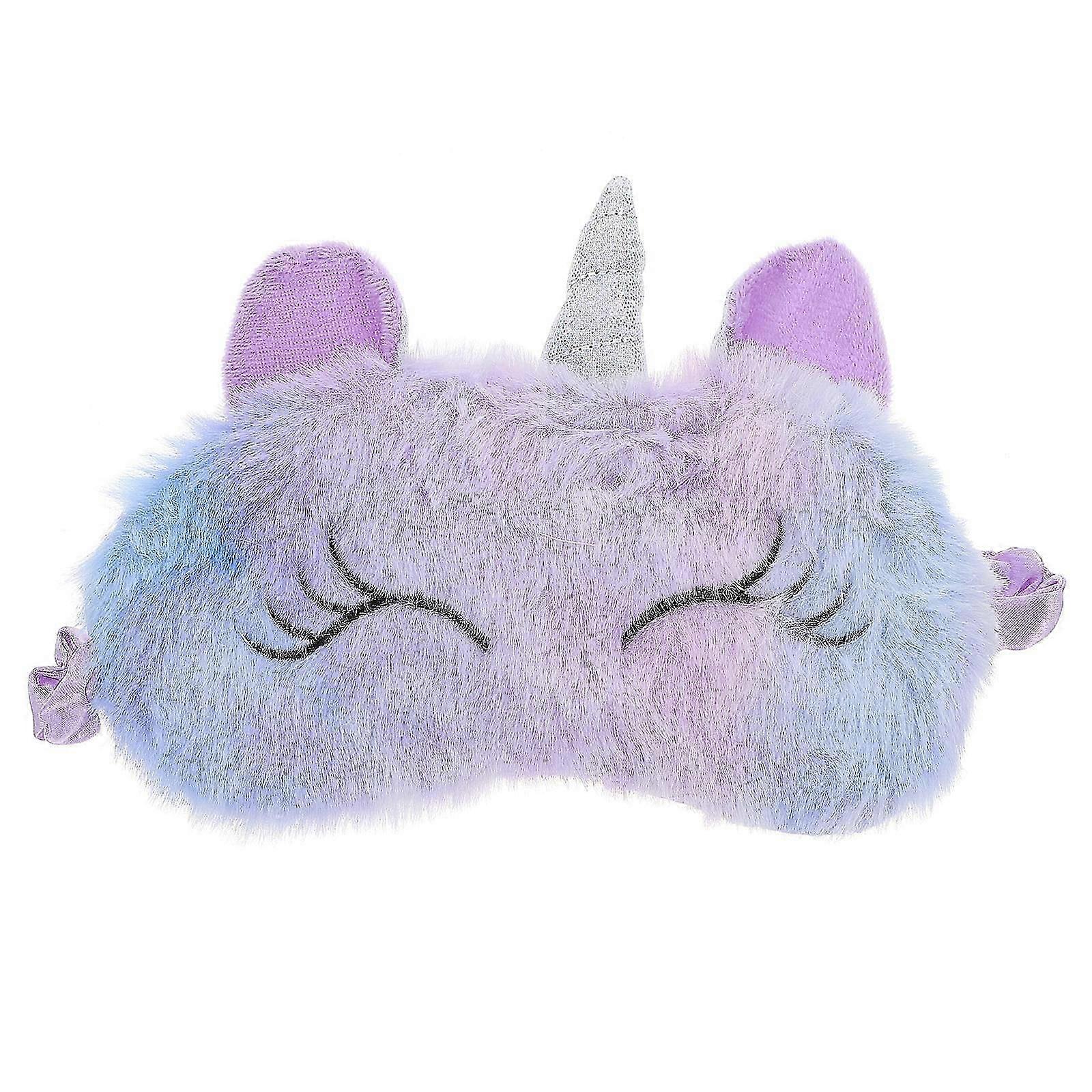 Sleep Patch Plush Cartoon Animal Eye Patch for Daily Use Violet