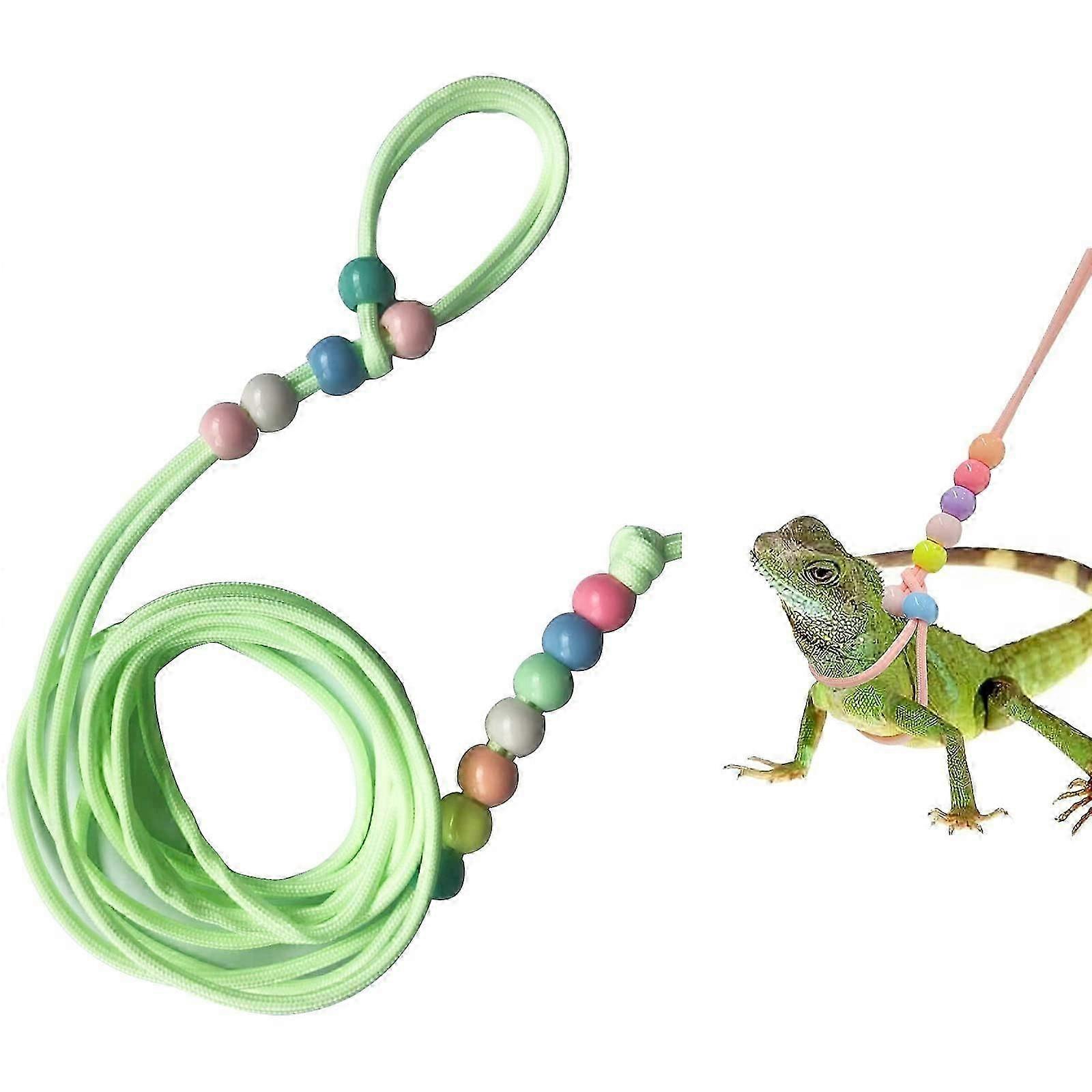 Adjustable Lizard Leash Lizard Harness Lizard Leash Luminous Lizard Leash (Green)(Green)