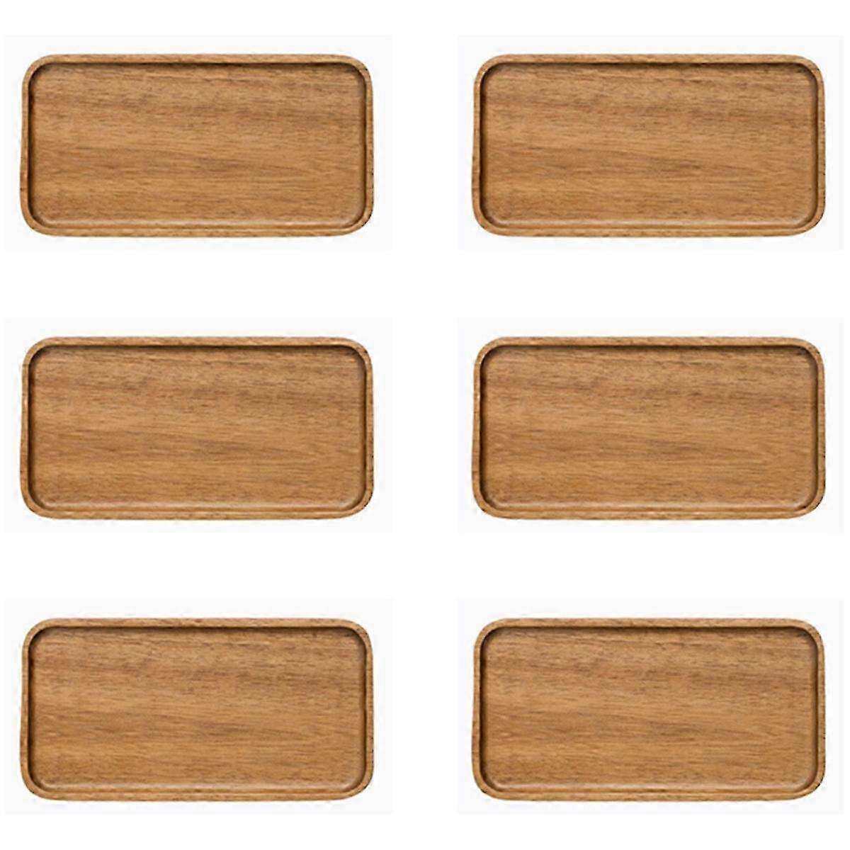 Serving Tray, Rectangular Solid Wood Flat Bottom Plate, Fruit Plate, Saucer, Tea Tray, Dessert Plat
