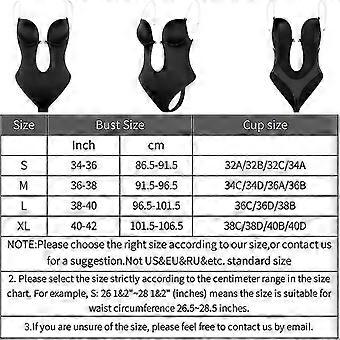 Women Plunging Deep V-neck Body Shaper Strapless Backless Bodysuit Shapewear U Plunge Seamless Thong Full Bodysuits