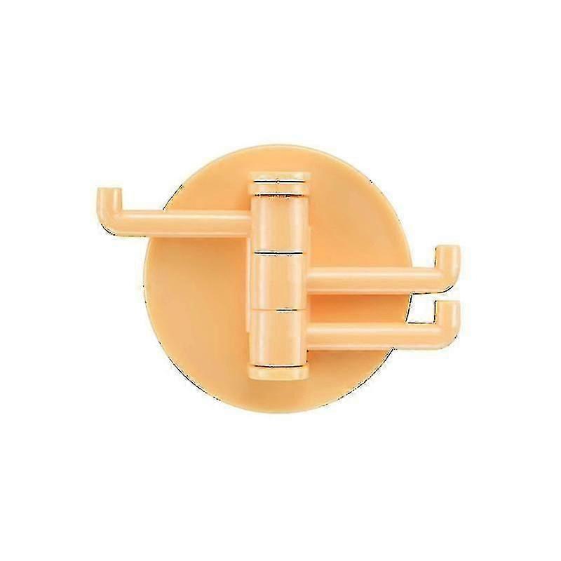 2 Three-point Swivel Hooks Kitchen Multi-functional Storage Plastic Hooks Seamless Wall-mounted Punc