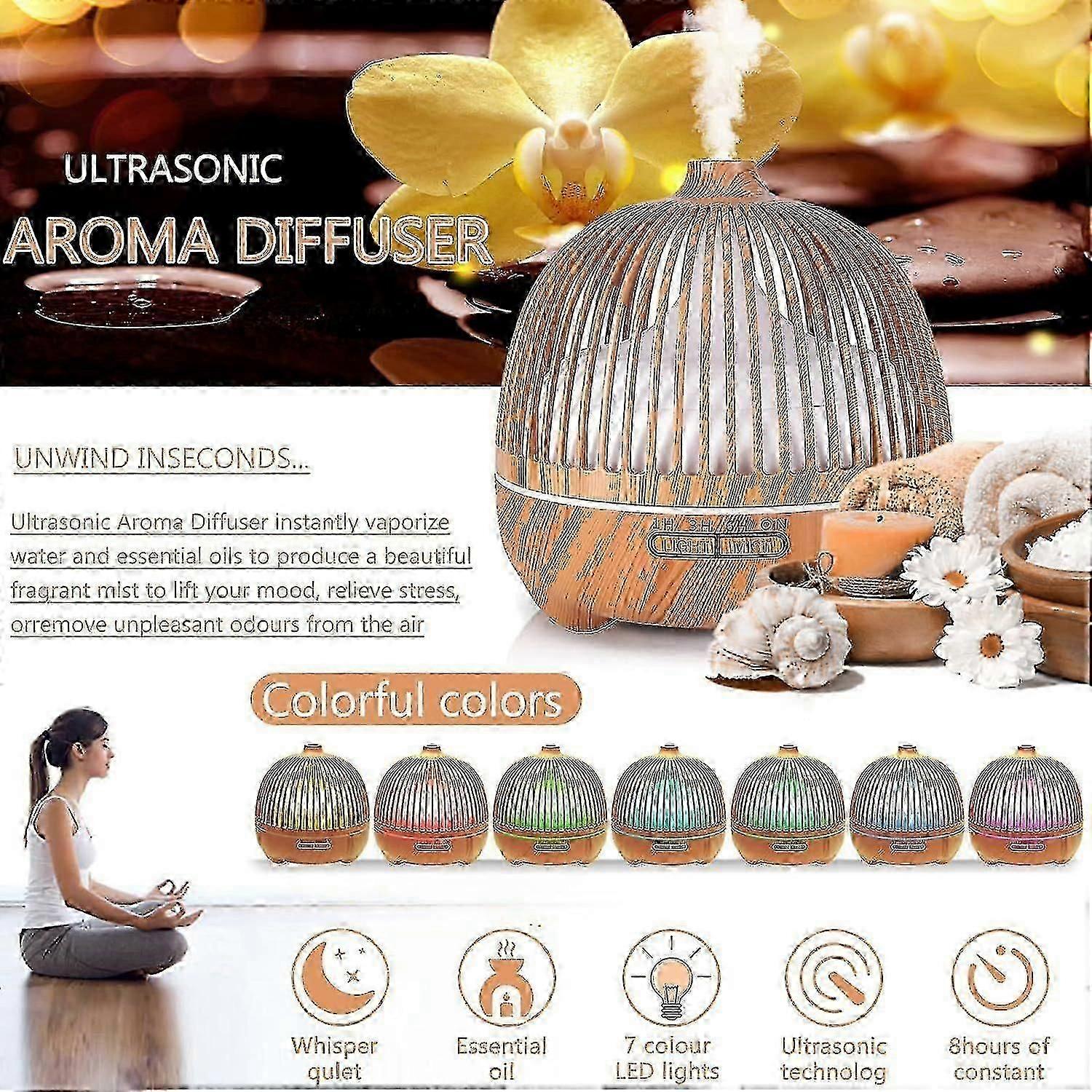 Aromatherapy Diffuser 550ml for essential oils