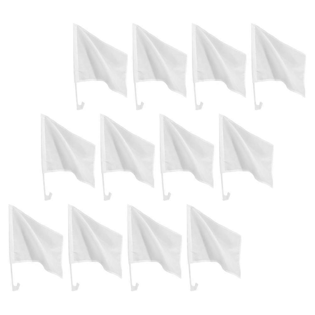 12pcs Handheld Shaking Flags for DIY Competition Blank Flags