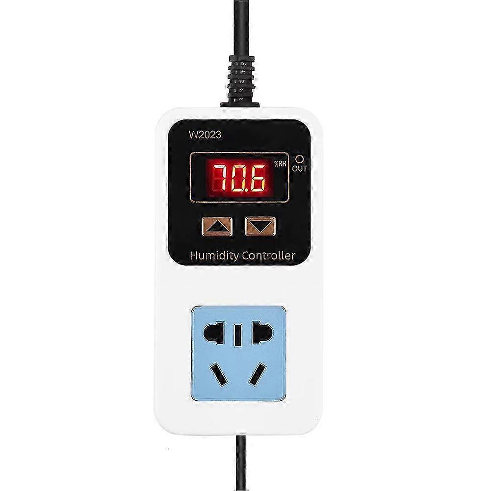 W2023 Digital Display Humidity Controller Humidifier Humidification Smart Humidity Control Socket US Plug