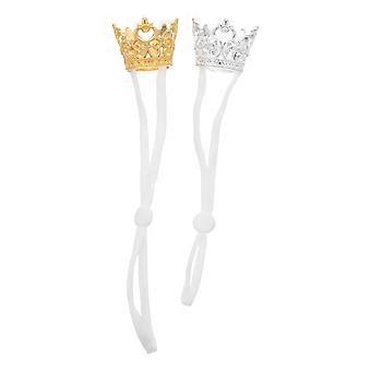 Lot de 2 couronnes pour hamster : couronne pour petit animal - Accessoire photo pour déguisement - Diadème de fête de lapin - Diadème de princesse minuscule