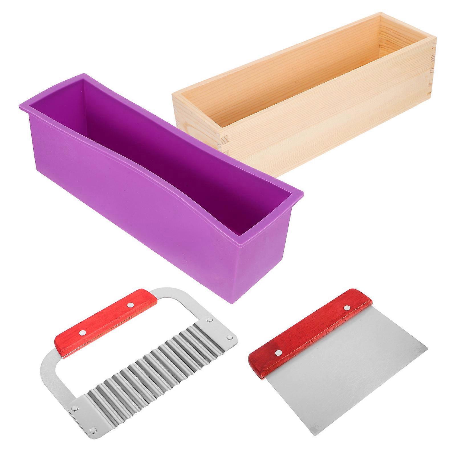 1 Set Creative Silicone Soap Molds Kit Flexible Rectangular Soap Loaf Mold