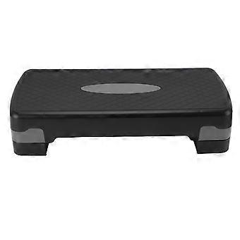 Adjustable Height Exercise Step Platform ABS Aerobic Stepper for Workout Fitness Training Black Grey Durable
