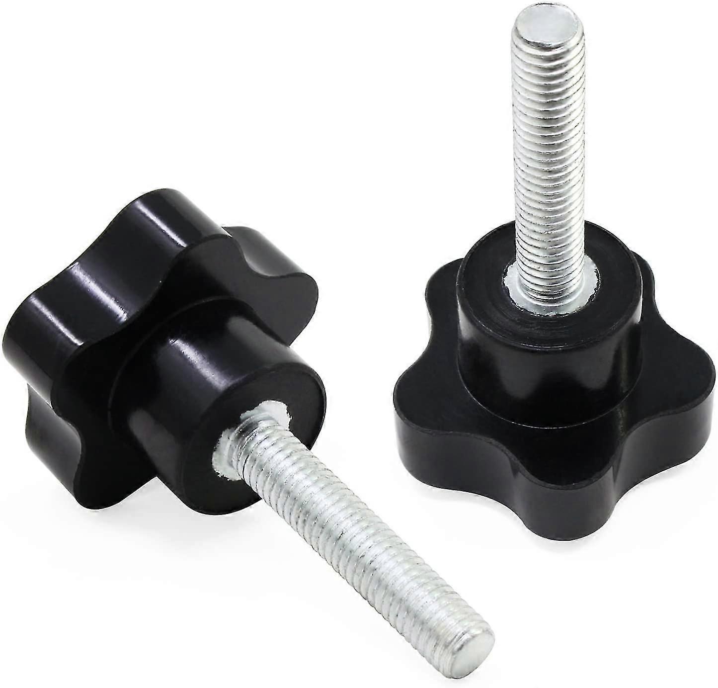 10pcs M8x40 Thread   Black Plastic Button Star Shaped Button Screw Button For Machine Tool