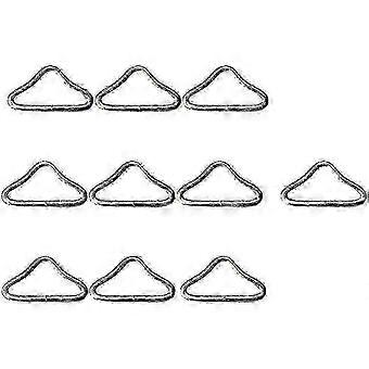 20 pezzi di fibbie a V triangolari in acciaio inossidabile per trampolini, ricambi e borse