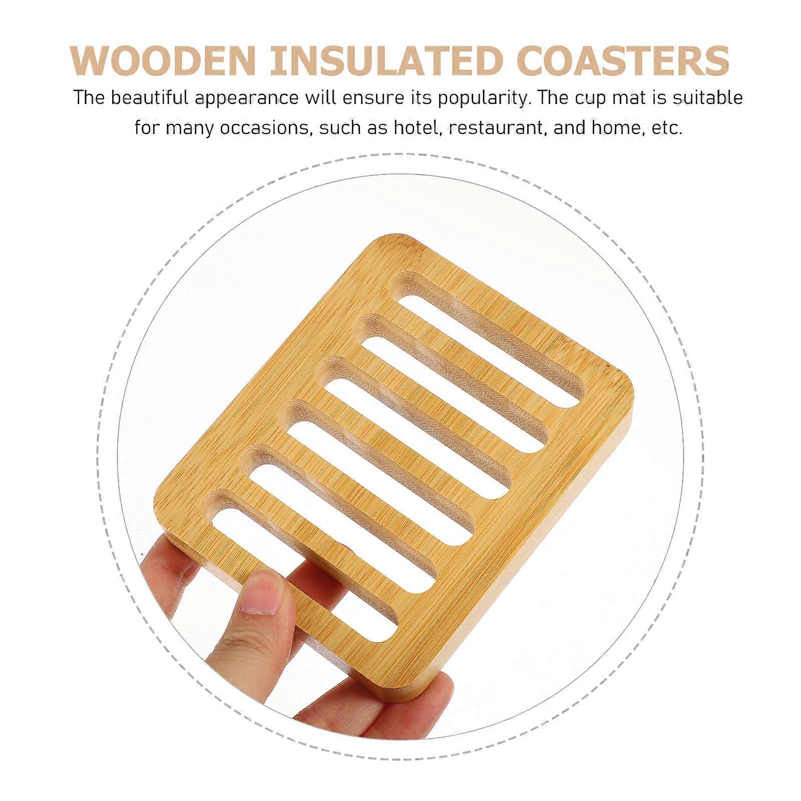 Wood Coasters for Drinks with Heat Resistant Function for Tabletop