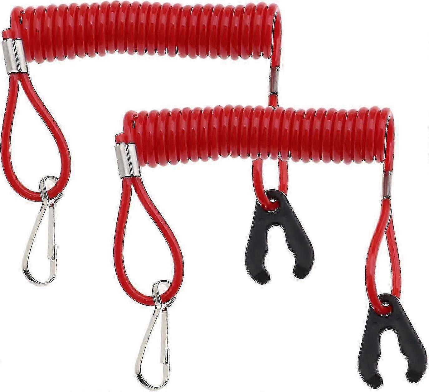 Outboard Motor Engine Lanyard Flame Out Switch Wire (red) (2pcs)