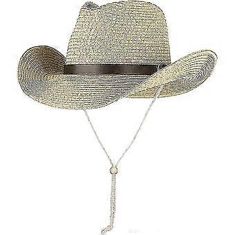 Straw Sun Hat Panama Hat Summer Trilby Hat Safari Beach Hat Foldable West