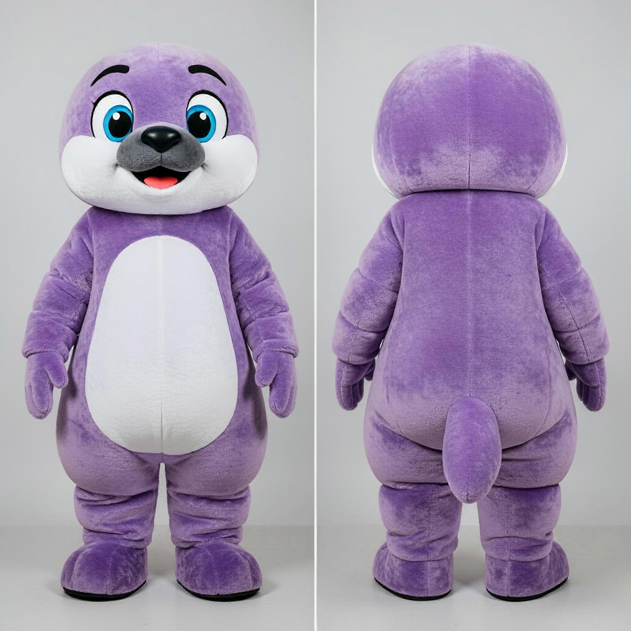 MASTICOT Lavender Plush Navy Seal Mascot