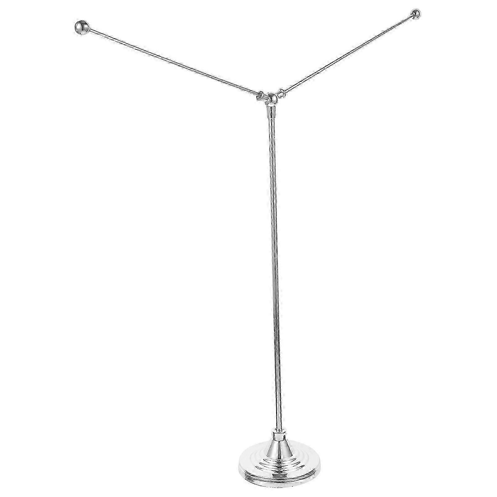 Indoor Flagpole Kit With Base Table Flag Pole Silver 32X30X6.5CM Displaying Flags 1Pcs