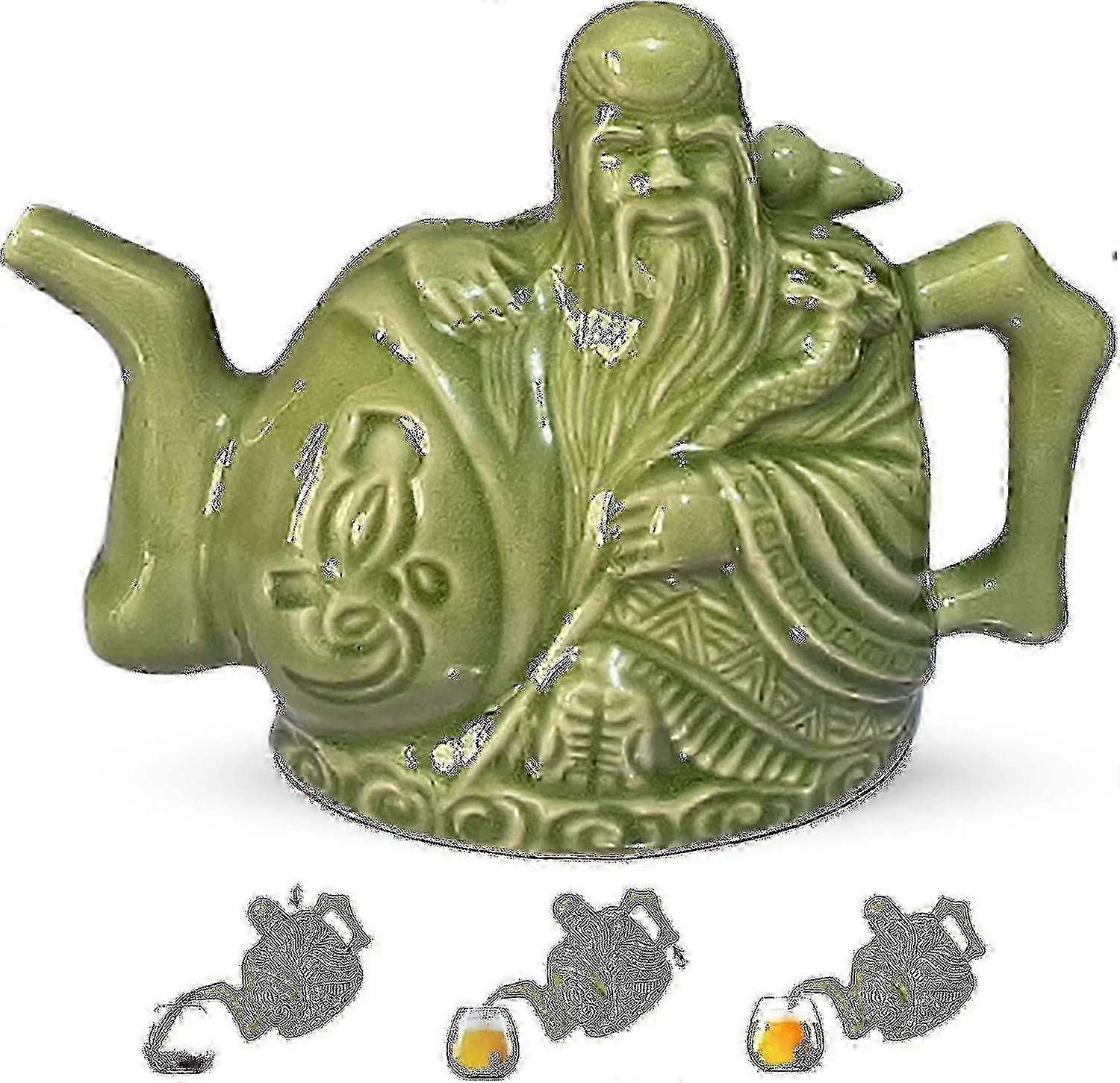 Dual-Chamber Porcelain Teapot