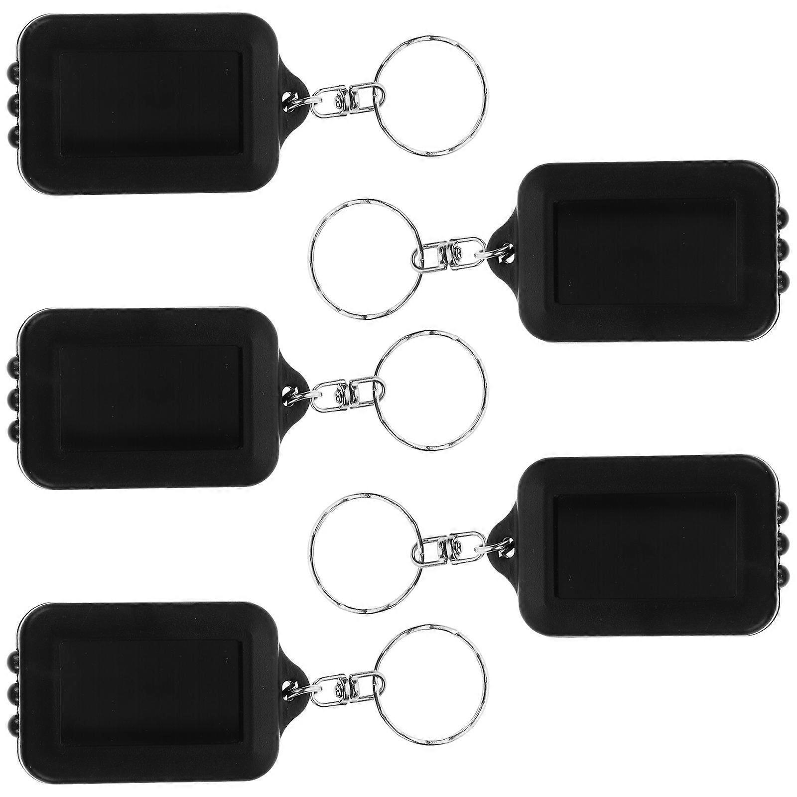 Compact Keychain Flashlight Solar Charging for Camping Portable 5Pcs