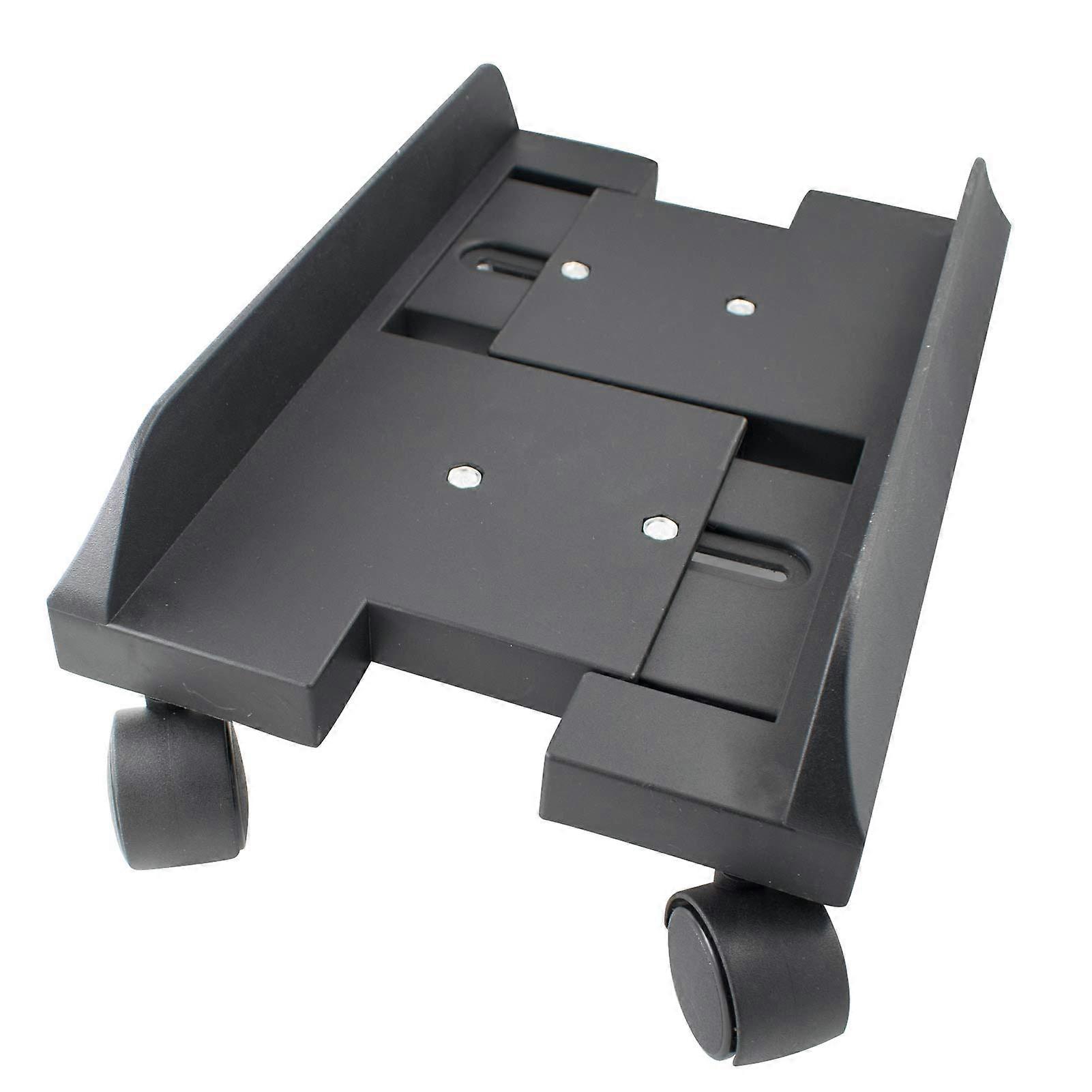 Adjustable Computer Tower Stand CPU Holder with Locking Caster Wheels for Under Desk Use, Black