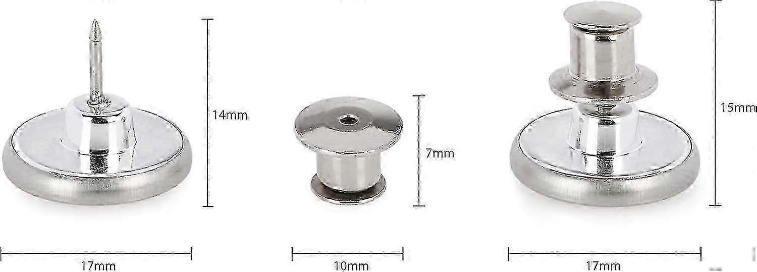 Reusable No-Sew 17mm Trouser Buttons