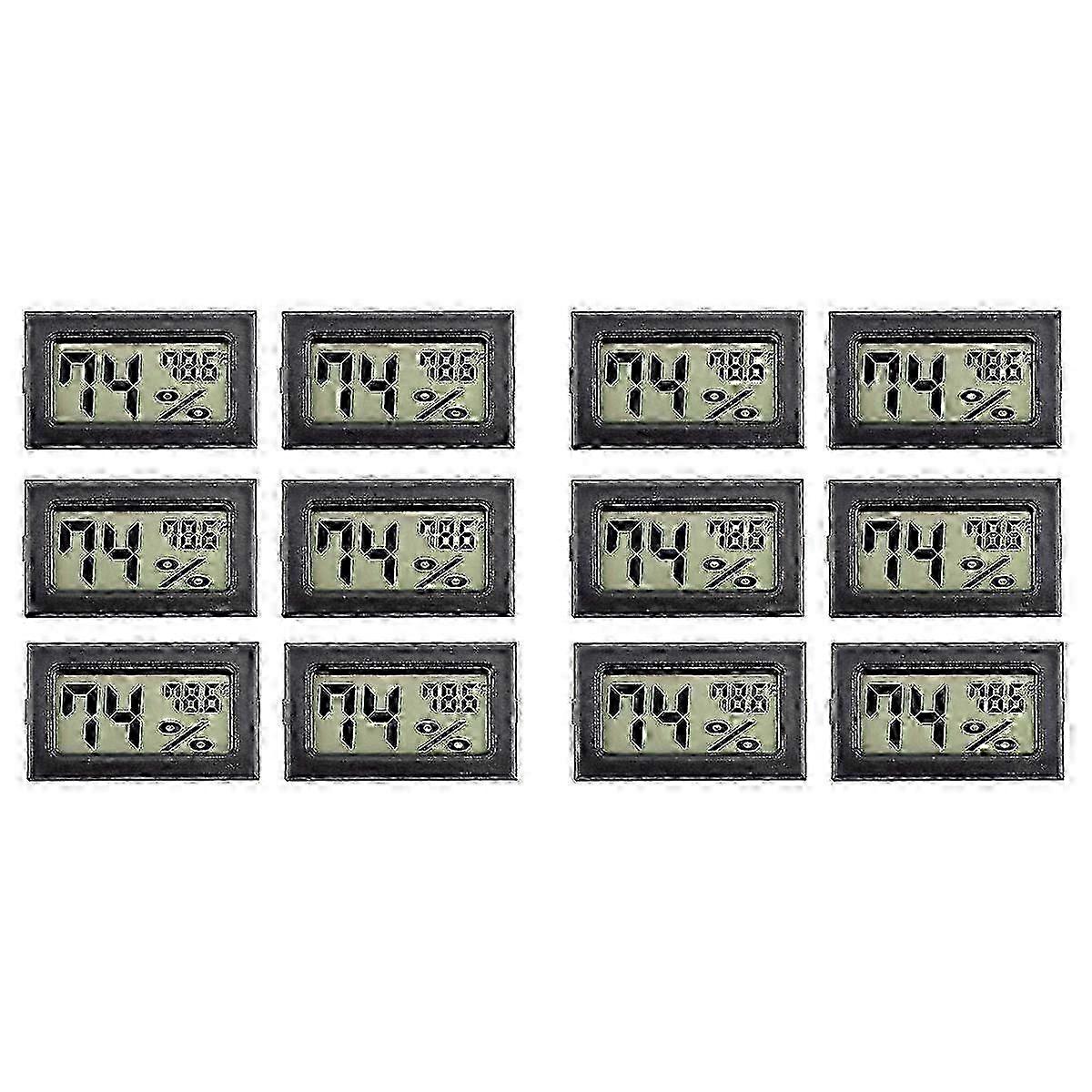 12Pack Mini Digital Hygrometer Indoor Humidity Temperature Meter Compatible with G