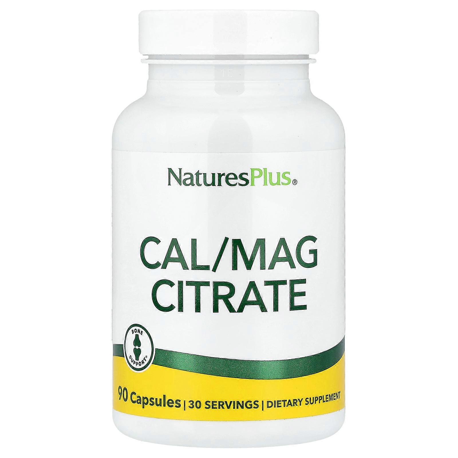 2 x NaturesPlus, Cal/Mag Citrate, 90 Capsules
