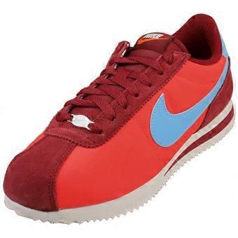 Nike Cortez Chaussures Mode Femme en Rouge Bleu
