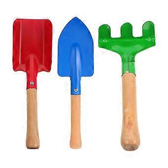 Mini Garden Tool Toys for Kids, Children Gardening Set 1Set Assorted Color, Wood and Iron Safe Durable for Parent-Child Fun