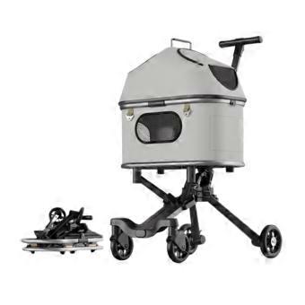 Foldable Pet Stroller for Small Dogs and Cats, Lightweight Dog Stroller with Adjustable Canopy and 360° Swivel Wheels