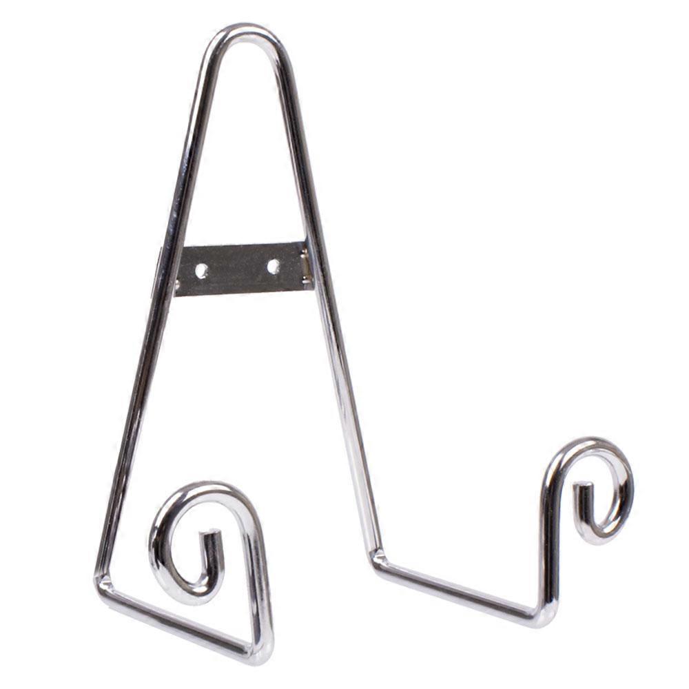 CHROME Entree Large Scroll Plate Stand 21cm Sturdy Fully Functional Display