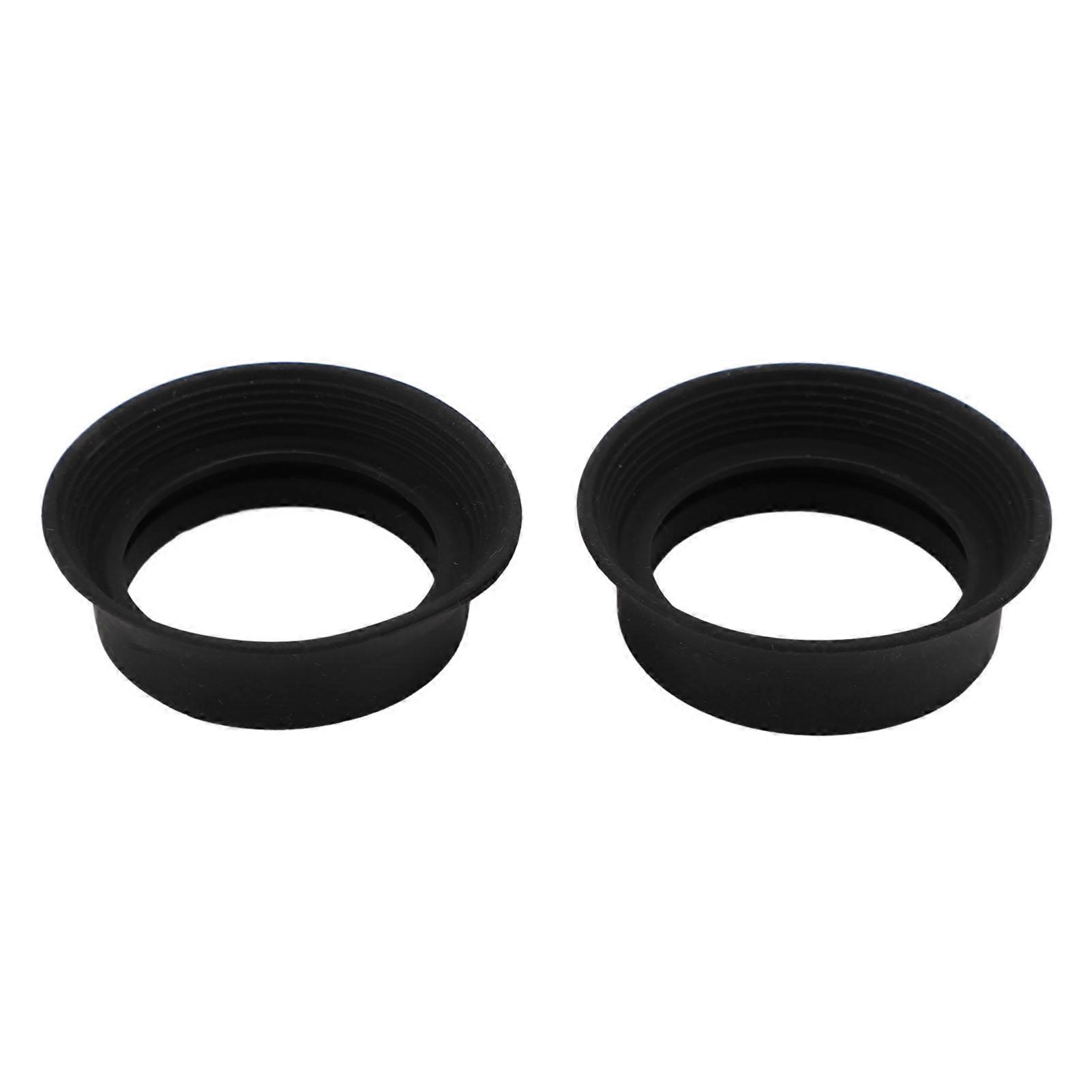 2 Pack Soft Rubber Foldable Eyecups for 28-32mm Monocular and Binocular Microscope
