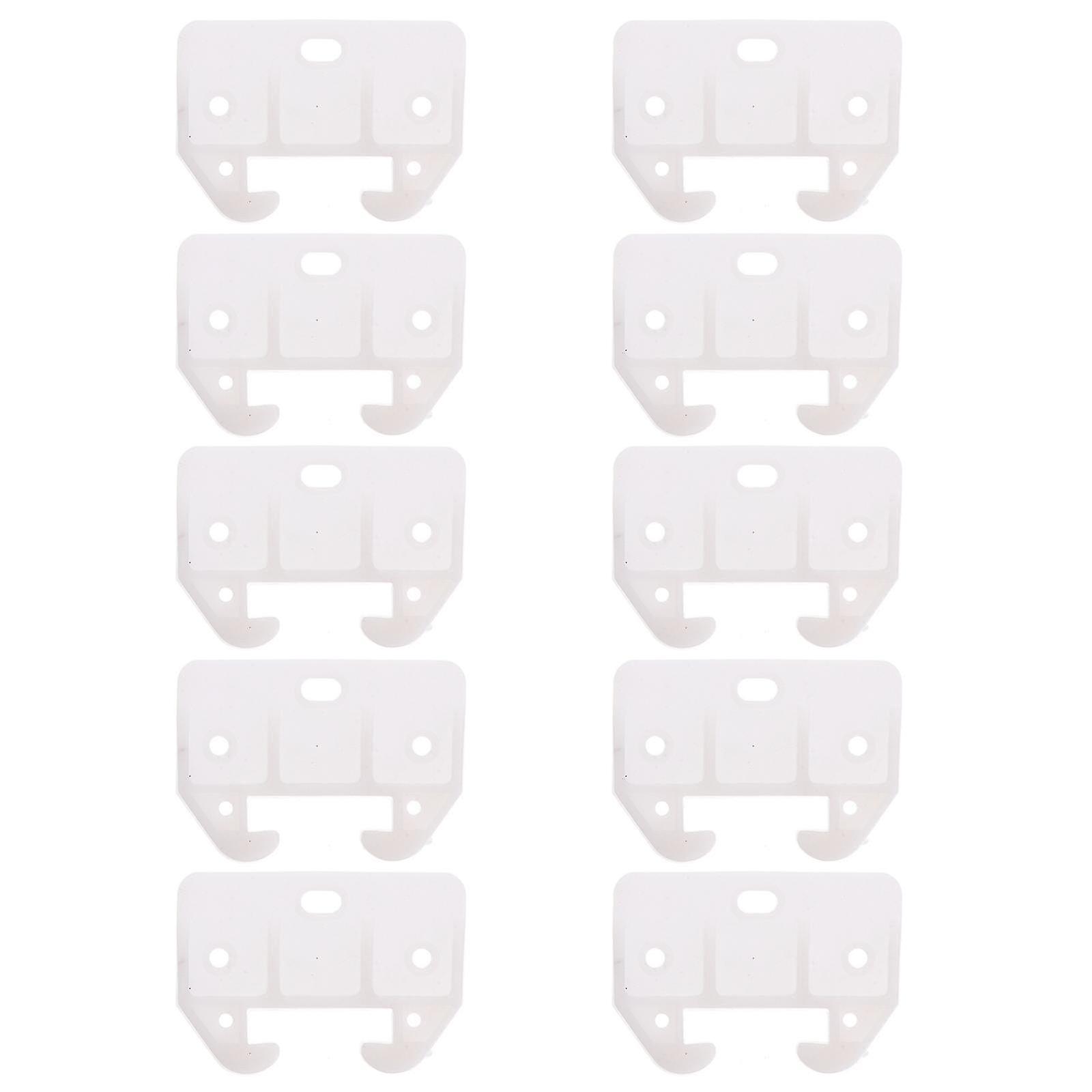 10pcs Plastic Drawer Track Guides Slides Replacement Furniture Parts (white)