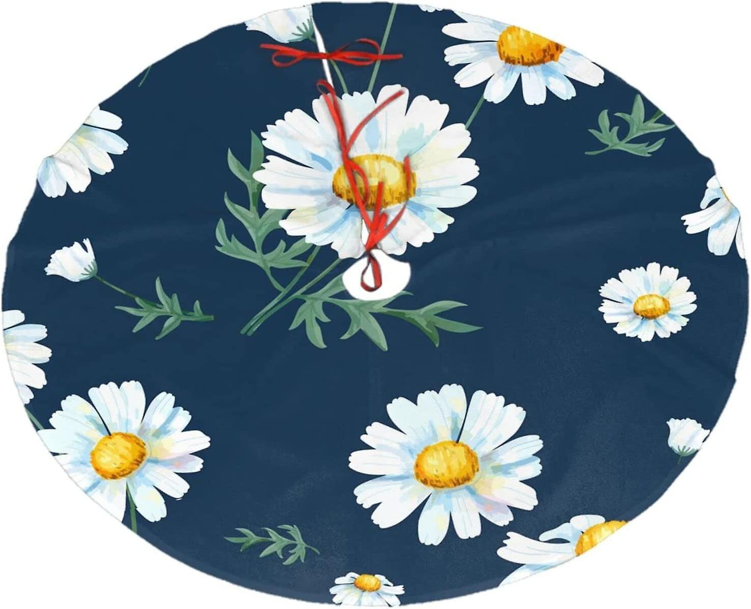 Christmas Tree Skirt Daisy Christmas Decoration Plush Tree Skirt