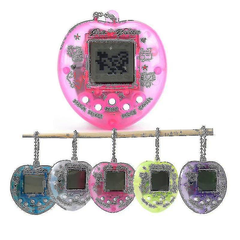 5kpl läpinäkyvä elektroninen lemmikkieläimet Nostalgic Virtual Cyber Digital Pet Toys Pixel Funny Play Toys