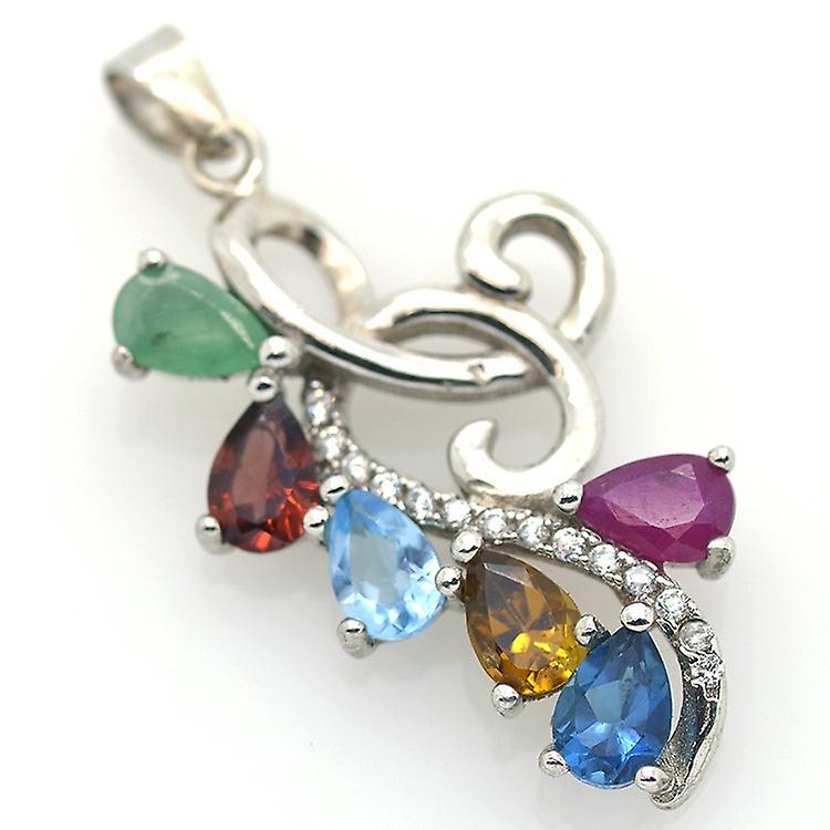 Multigems And Silver 925 Pendant awo36