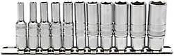 Draper 16491 1/4&quot; 11pc Imperial Deep Socket Rail
