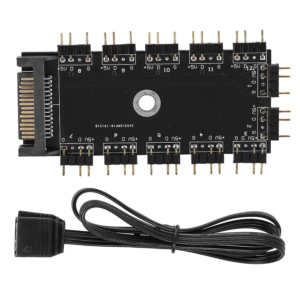 3‑Pin Splitter Portable Hub Docking Station Computer Supplies ARGB for SATA Interface