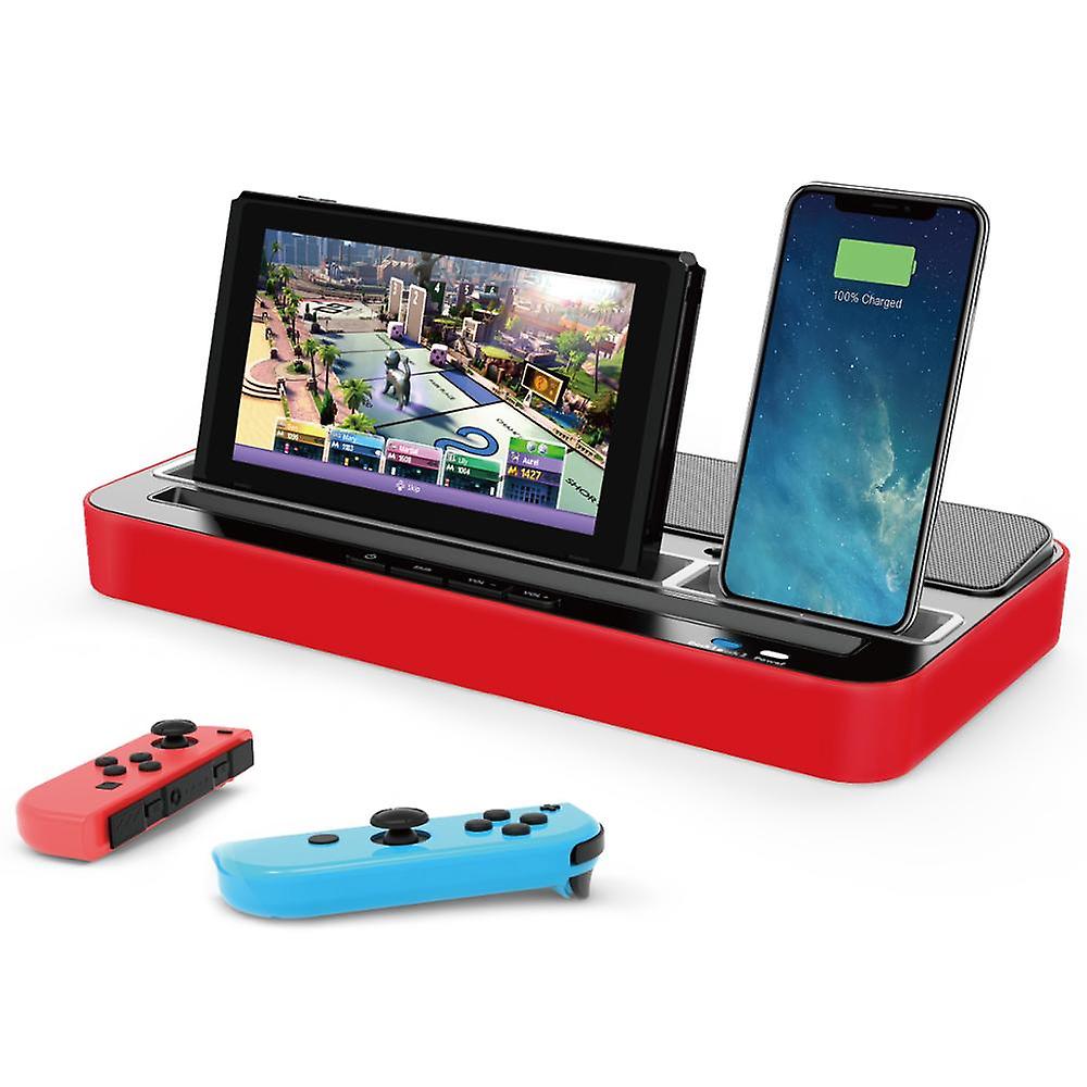 Pg-9119 Multifunction Charging Station For Nintend Switch Ns /android/ios/i Pad Charger Speaker Stand Built In Speaker