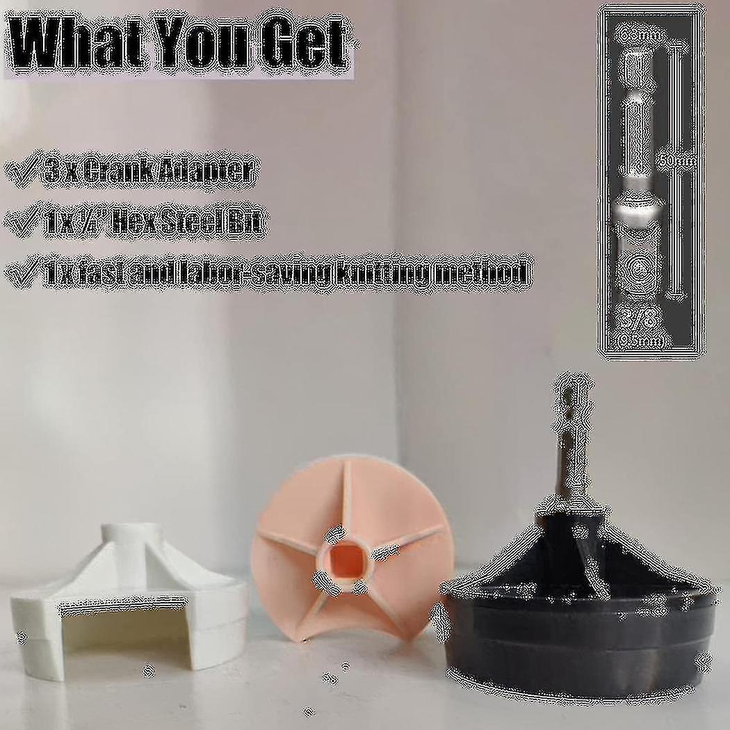 Knitting Machine Drill Attachment For Knitting Machine Adapter 3 Quick Knit For 22 40 48