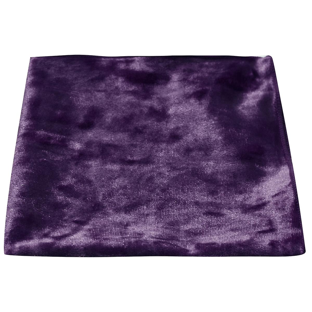 Purple Crushed Velvet Pocket Square
