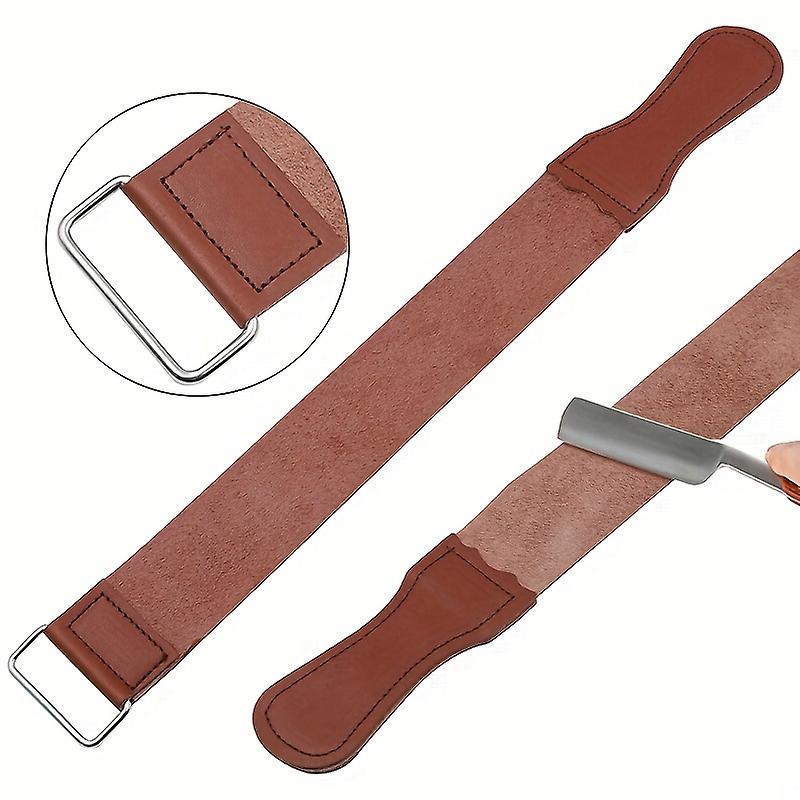 Leathe Razor Strops Echt lederen Strop Strap Strap Barber Straight Razor Folding Barber S Lederen Slijper Slijpriem Dubbelzijdige Lederen Strop