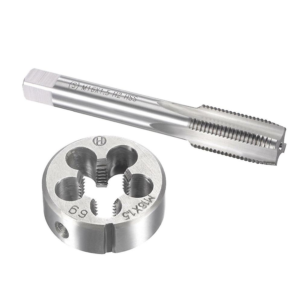 2pcs Tap And Die M16*1.5mm Metric Thread Hss For Making Repairing Thread Milling Machine Workshop Metalworking Manual Tools