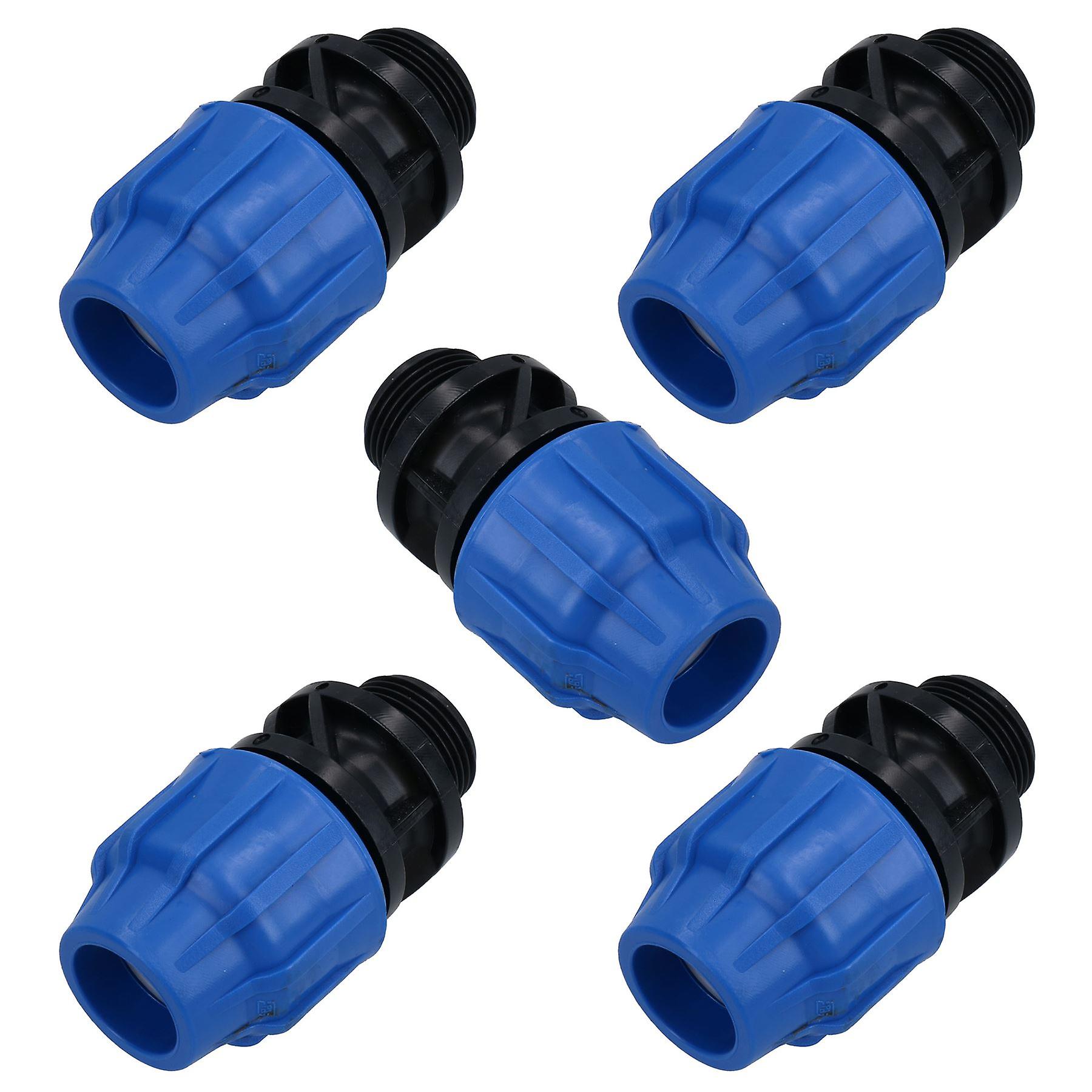 25mm x 1" MDPE Male Adapter Compression Coupling Fitting Water Pipe 5pk