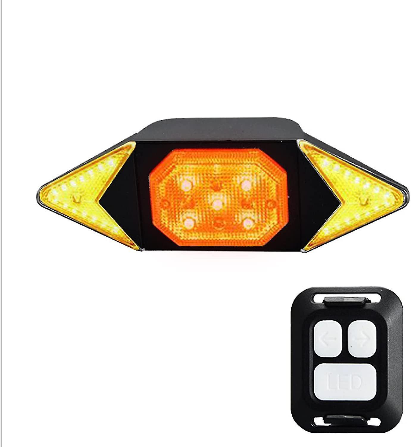 Bicycle Taillight With Remote Control Wireless Rechargeable Bike Tail Light Waterproof