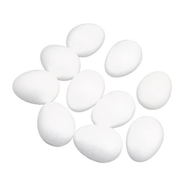 8x5/10/50Pcs White Modelling Craft Polystyrene Foam Eggs 8cm