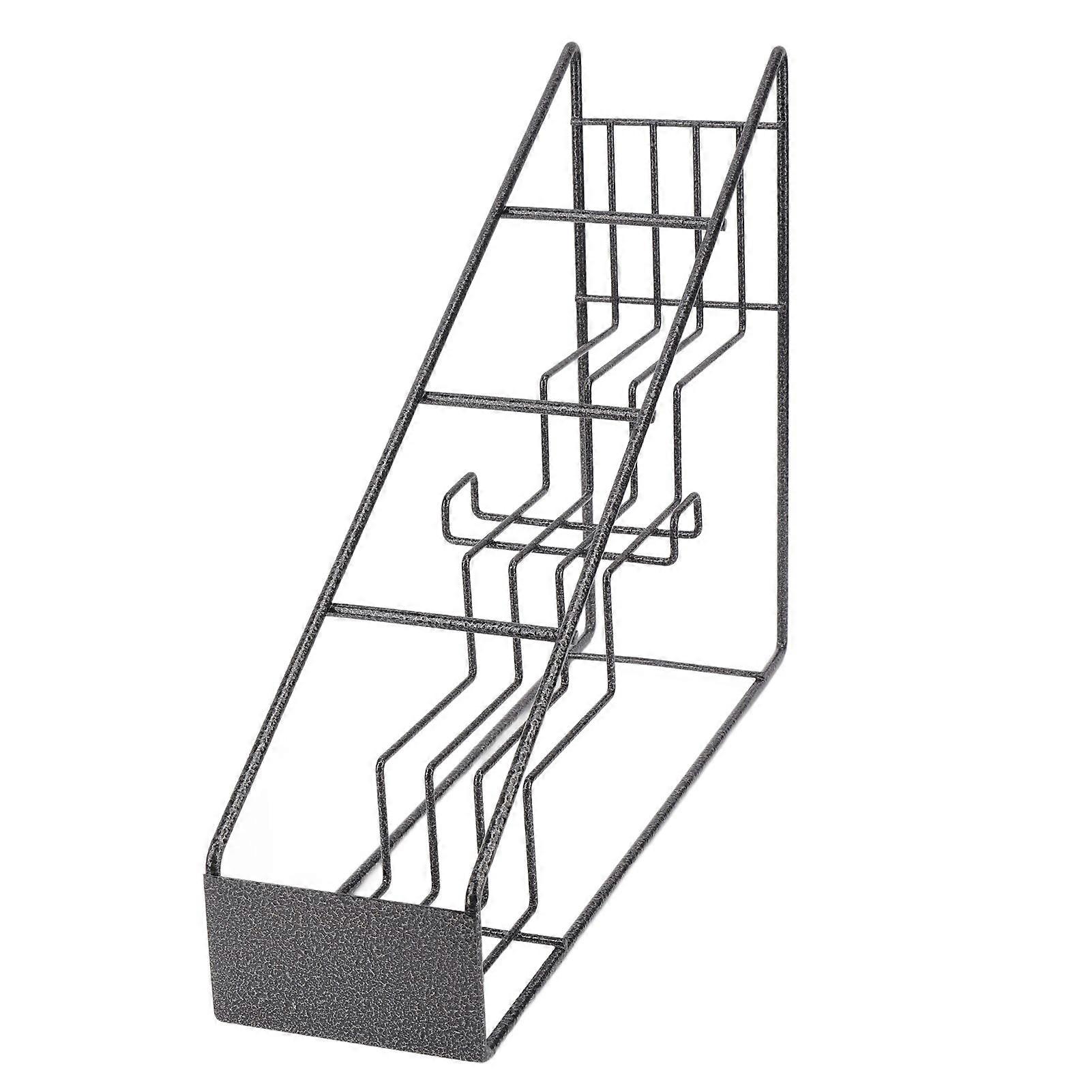 4 Compartment Wire Bottle Holder Stainless Steel Syrup Coffee Spice Rack Stable Shelf for Kitchen