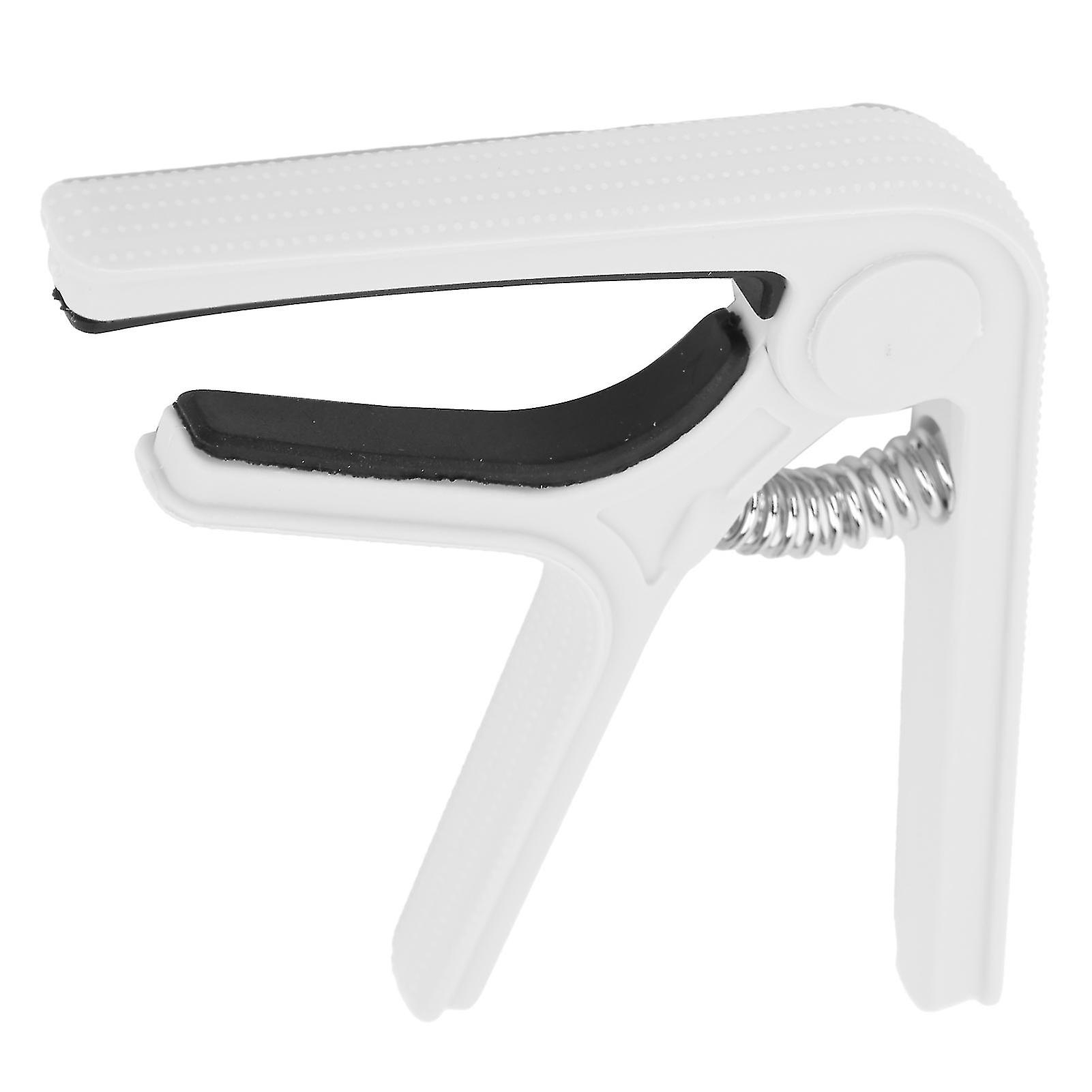 Guitar Capo Portable Clipon Spring Capo Stringed Instrument Playing Tuning Accessories(White )