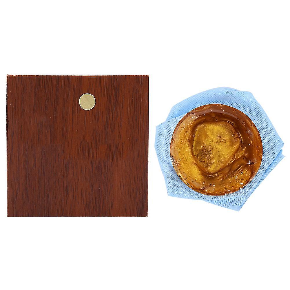 Premium Handmade Rosin in Wooden Box for Violin Viola Cello and Erhu (Yellow)
