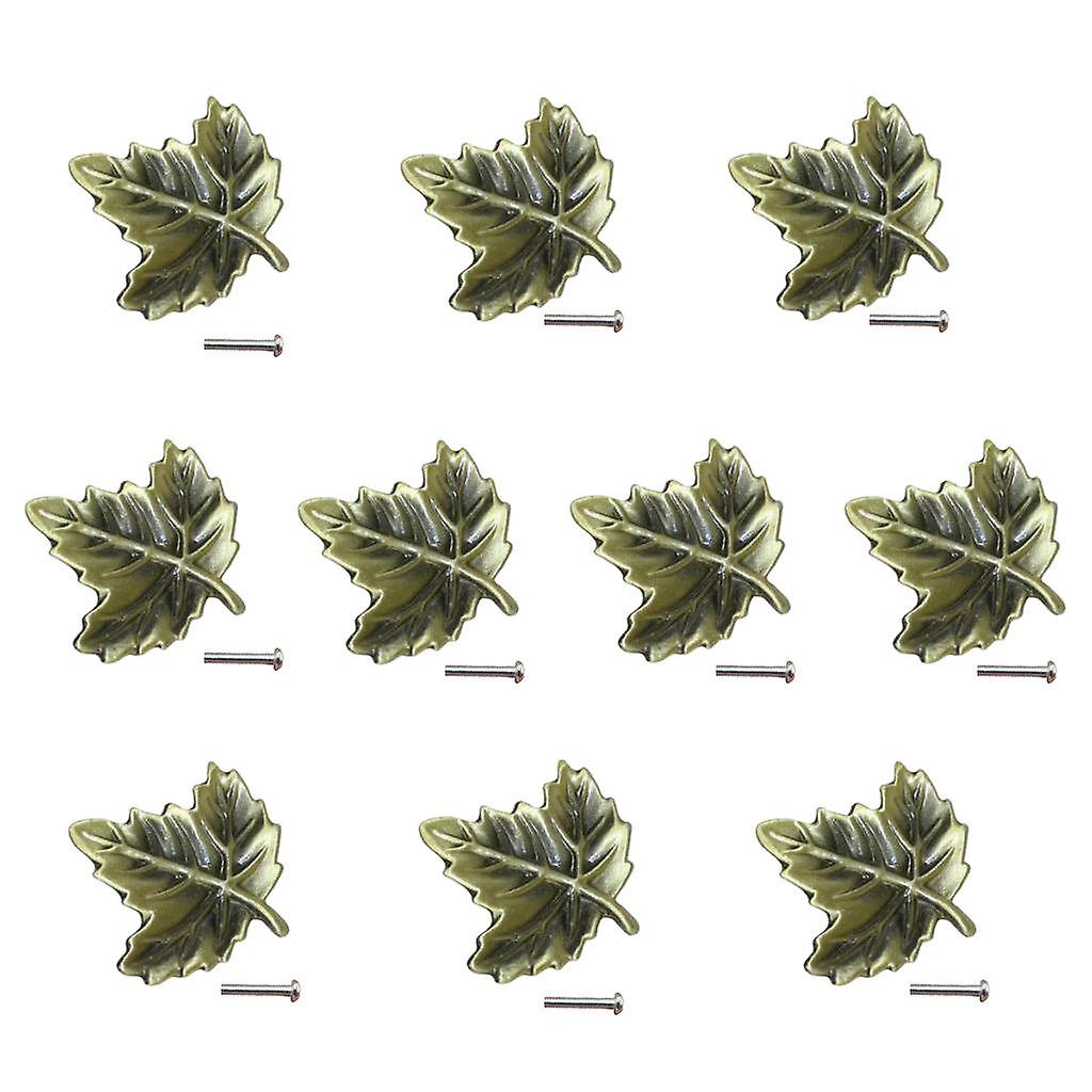 Zinc Alloy Leaves Handle Drawing Cupboard Door Knobs Cabinet Wardrobe Pull